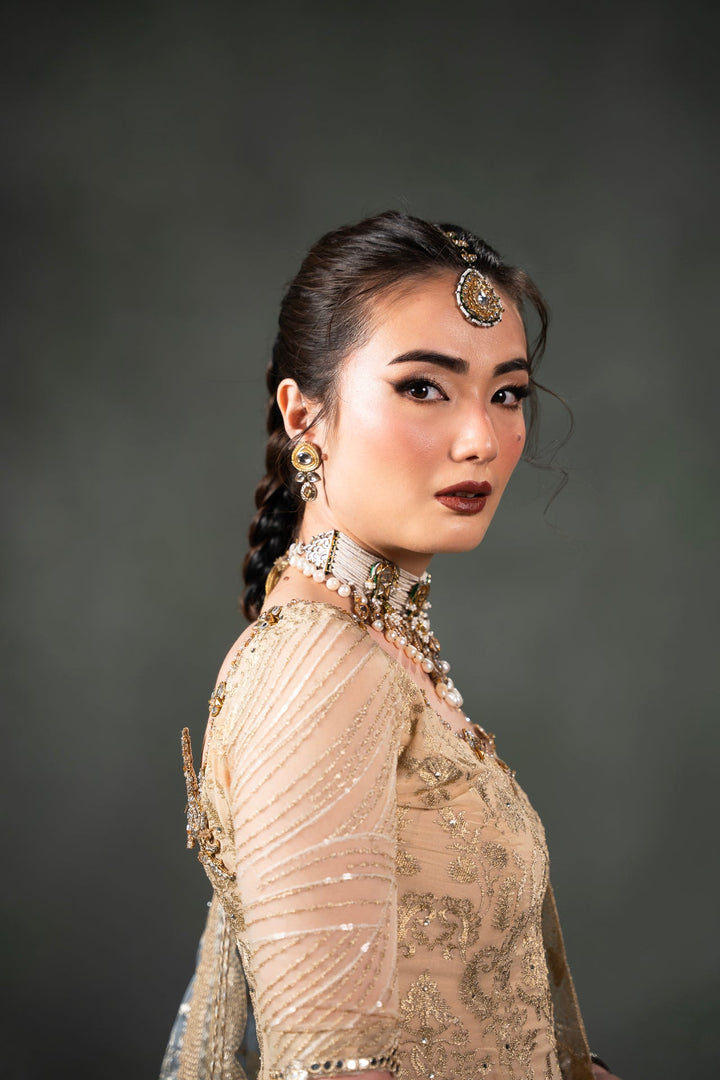 Nilofer Shahid - Mihrimah - Blue Gold - 3 Piece