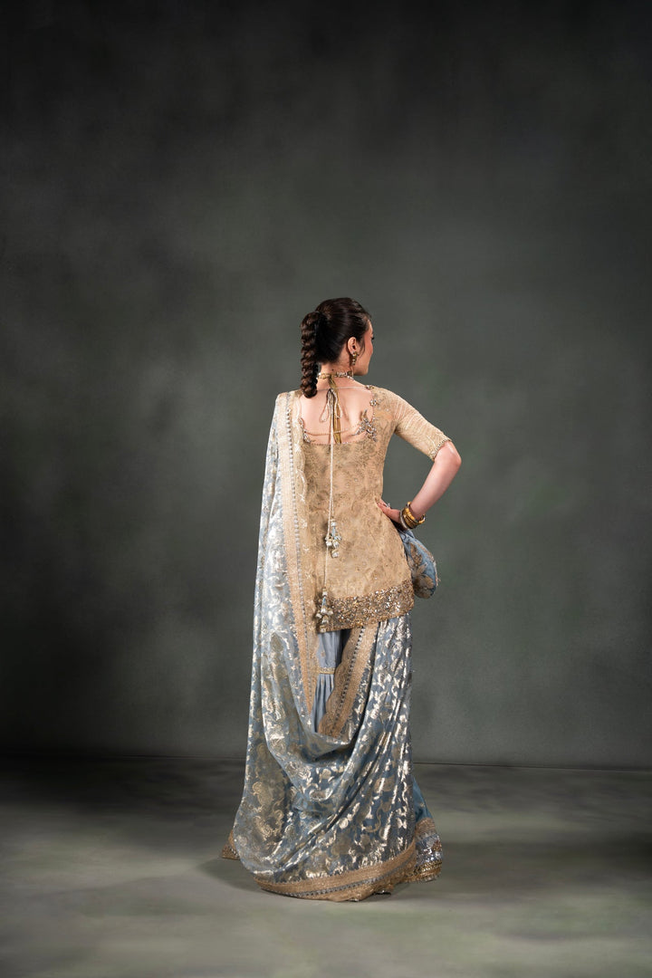 Nilofer Shahid - Mihrimah - Blue Gold - 3 Piece