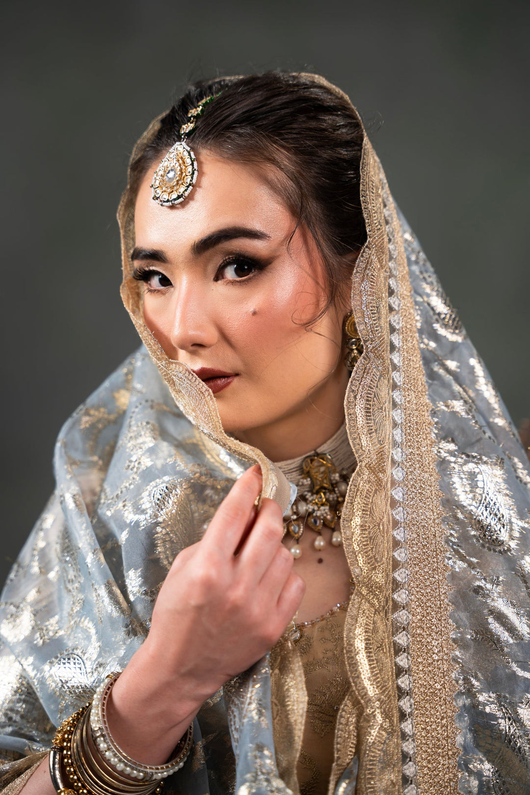 Nilofer Shahid - Mihrimah - Blue Gold - 3 Piece