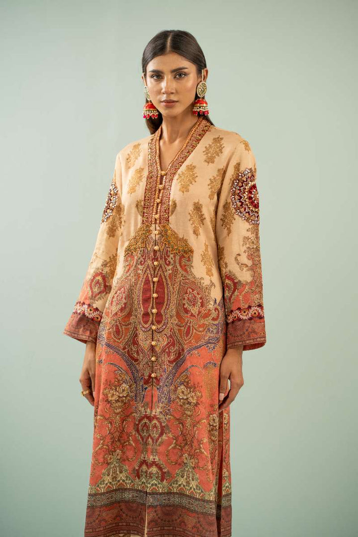 Shamaeel - Paisley Paradise Viscose Silk Suit For Women - Multicolor - 2 Piece