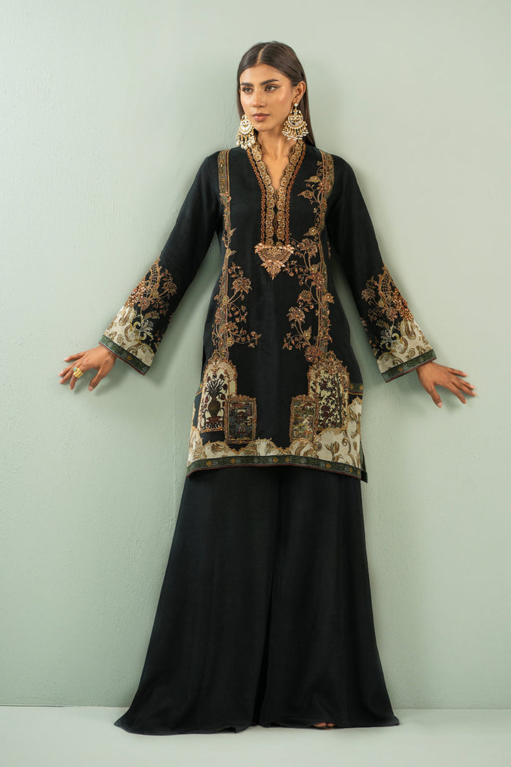 Shamaeel - Deep Charcoal Chic - Viscose Silk/Cotton Silk