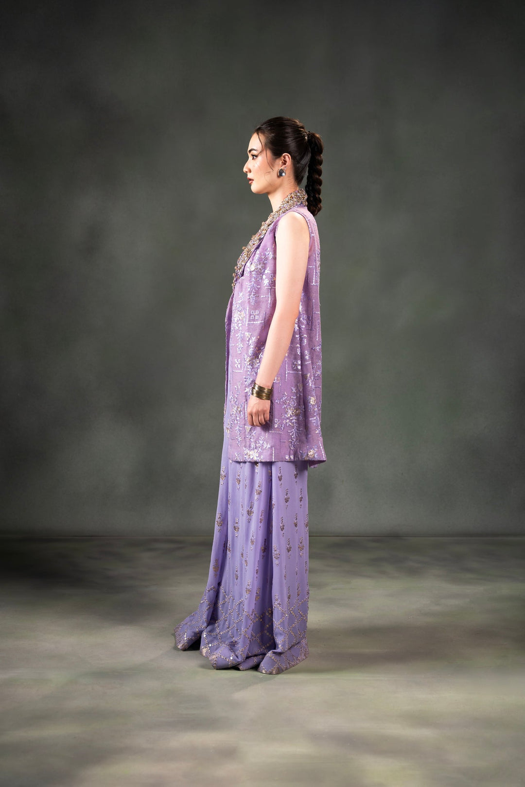 Nilofer Shahid - Mehr - Purple - 3 Piece