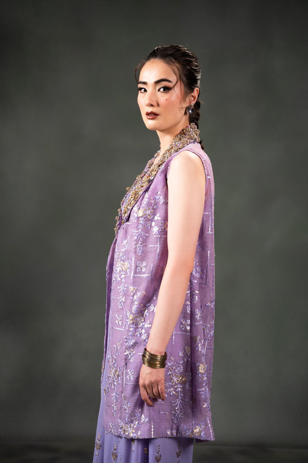Nilofer Shahid - Mehr - Purple - 3 Piece