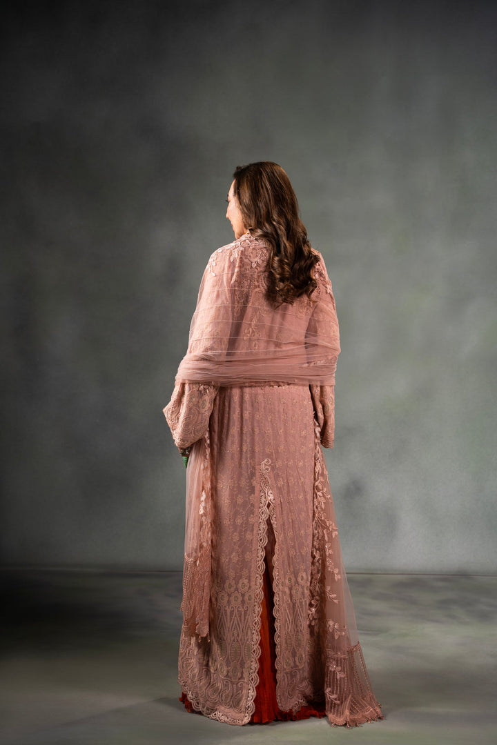 Nilofer Shahid - Zeneyp - Light Coral - 3 Piece