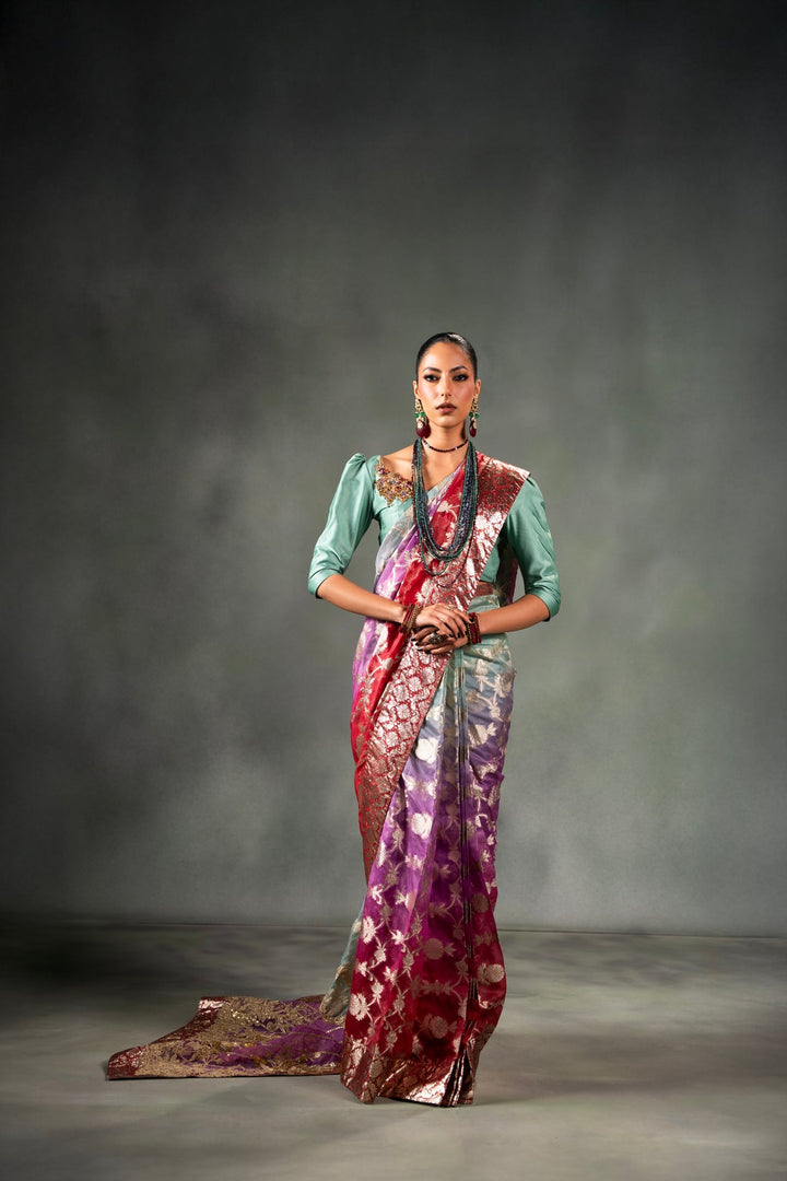 Nilofer Shahid - Nur-Bano - Jade Pearl - Saree