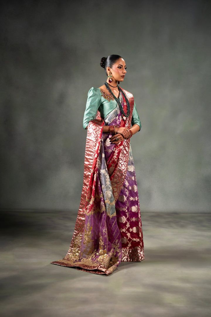 Nilofer Shahid - Nur-Bano - Jade Pearl - Saree