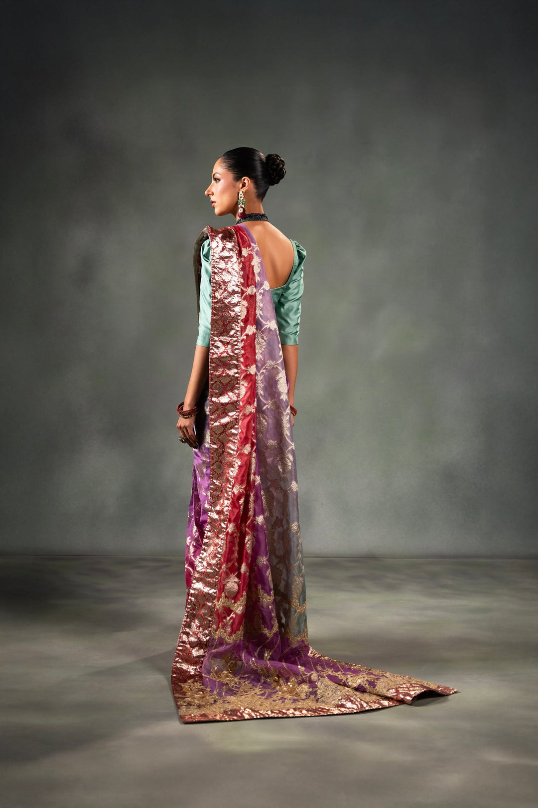 Nilofer Shahid - Nur-Bano - Jade Pearl - Saree