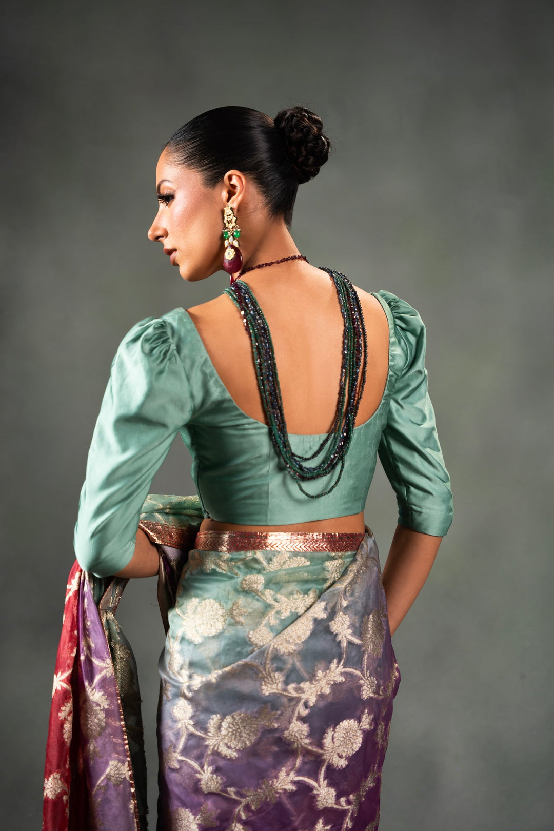 Nilofer Shahid - Nur-Bano - Jade Pearl - Saree