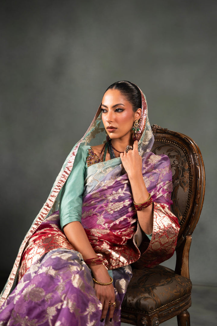 Nilofer Shahid - Nur-Bano - Jade Pearl - Saree