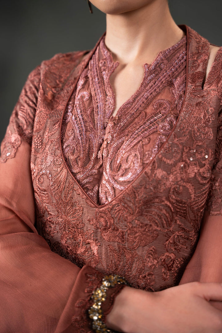 Nilofer Shahid - Hatice - Brown - 3 Piece