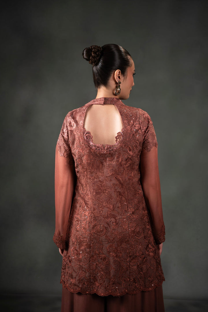 Nilofer Shahid - Hatice - Brown - 3 Piece