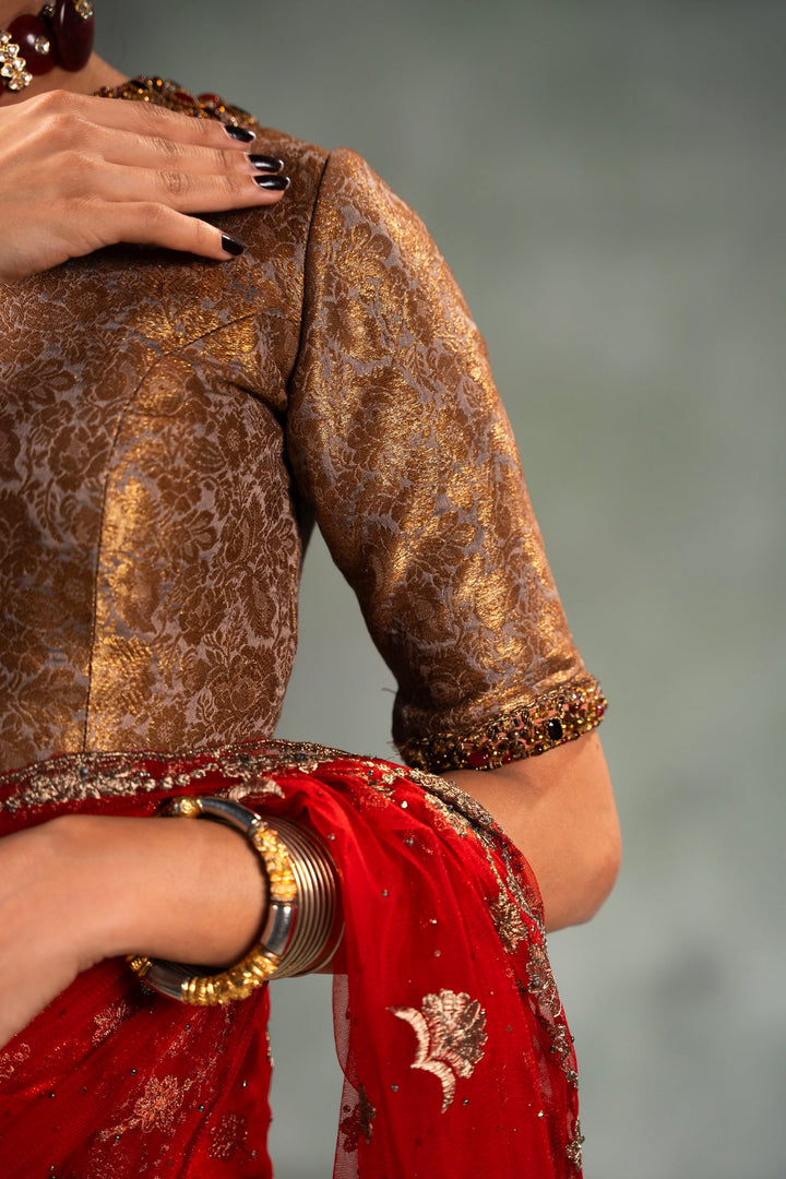 Nilofer Shahid - Asiye - Red - Saree