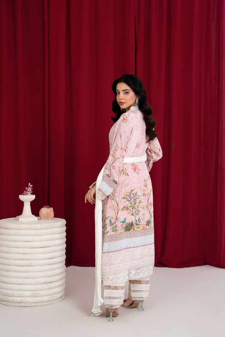 Zaaviay - Cotton Candy Silk Suit For Women - Pink - 3 Piece