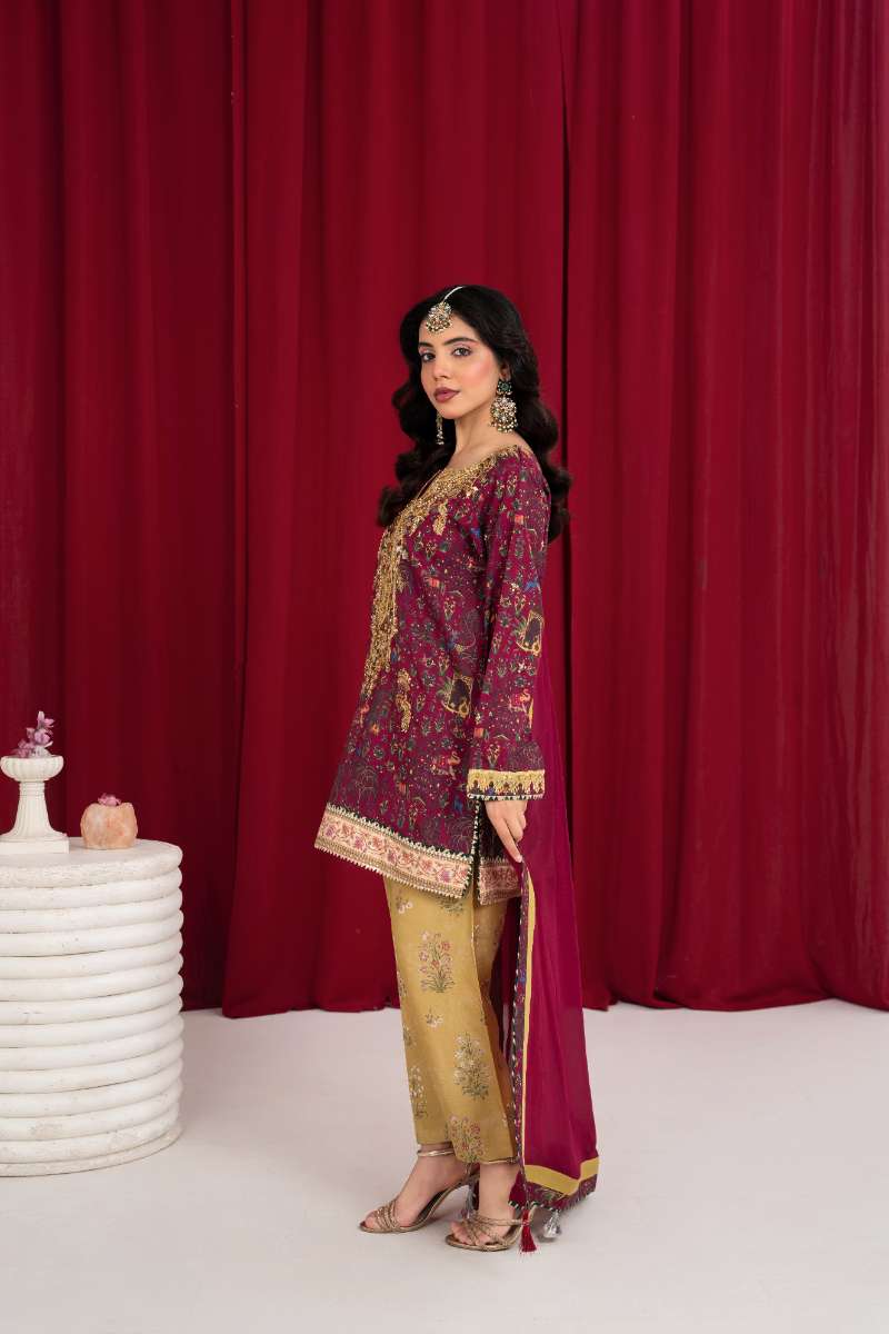 Zaaviay - Pum Twist Tango Suit For Women - Mustard - 3 Piece