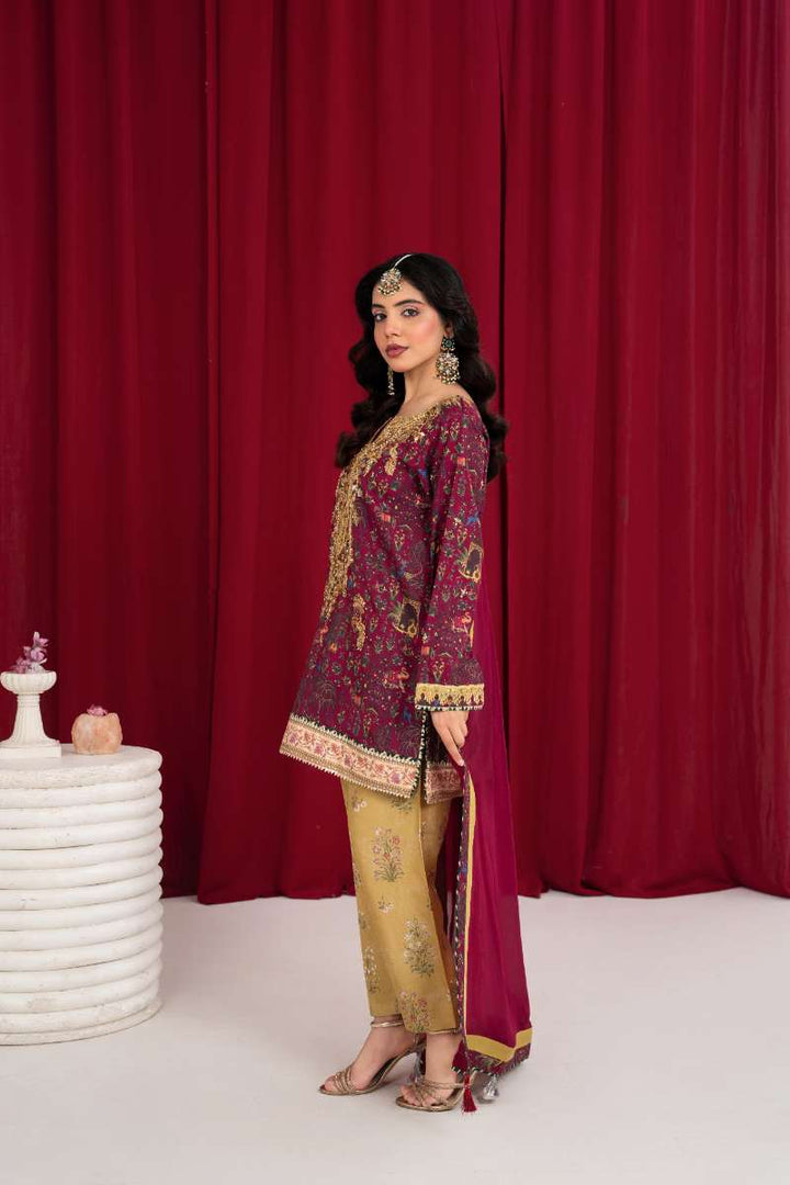 Zaaviay - Pum Twist Tango Suit For Women - Mustard - 3 Piece