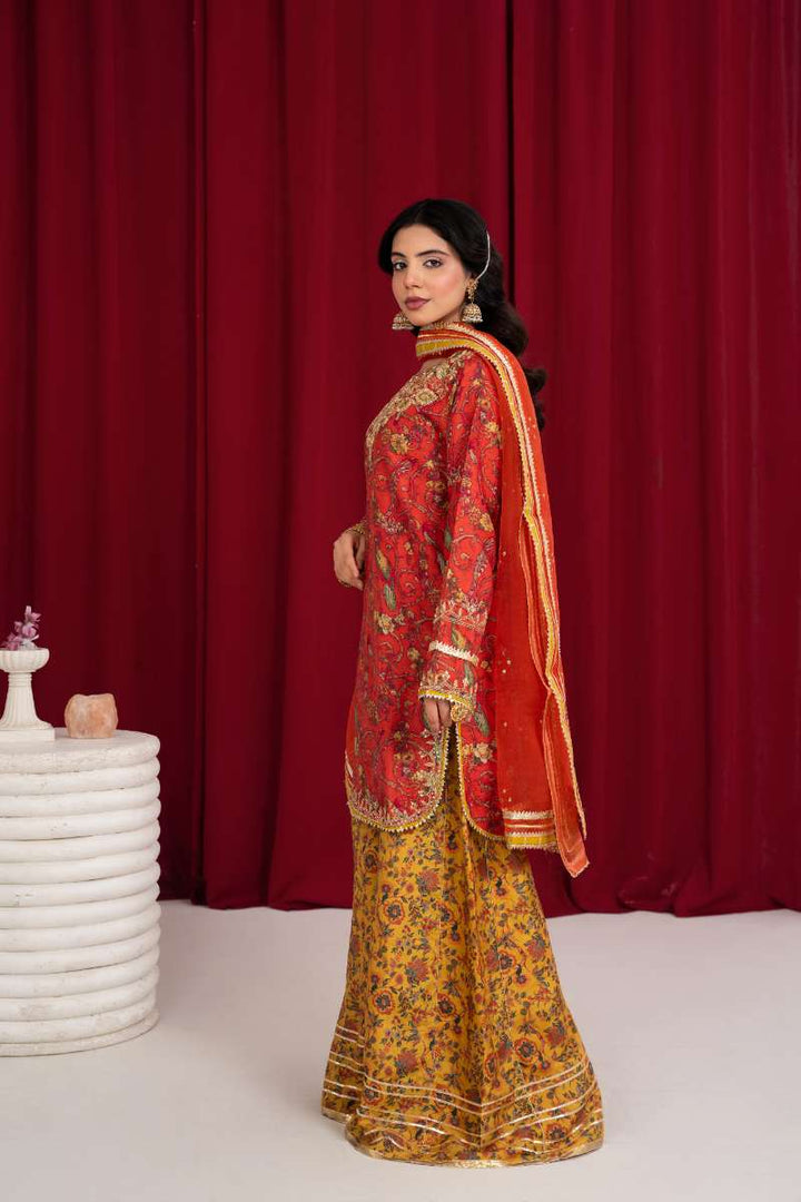 Zaaviay - Tangerine Tumble Suit For Women - 3 Piece