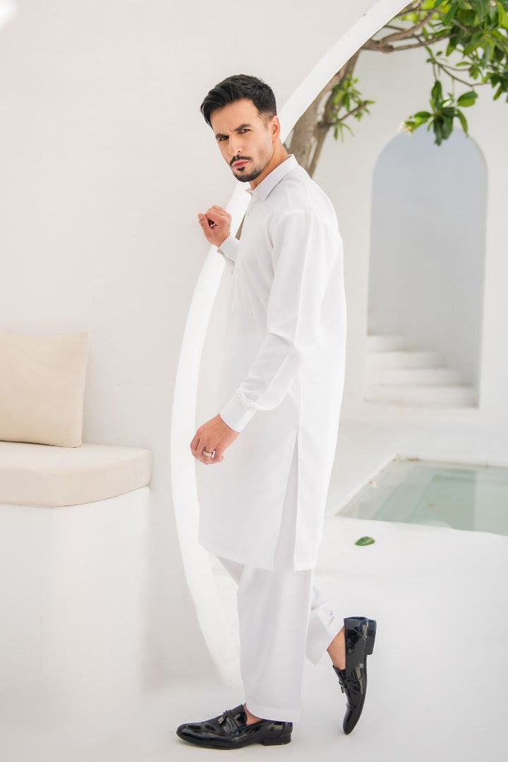 Shahjahan - Wash & Wear - Off White Kameez Shalwar - 2 Piece