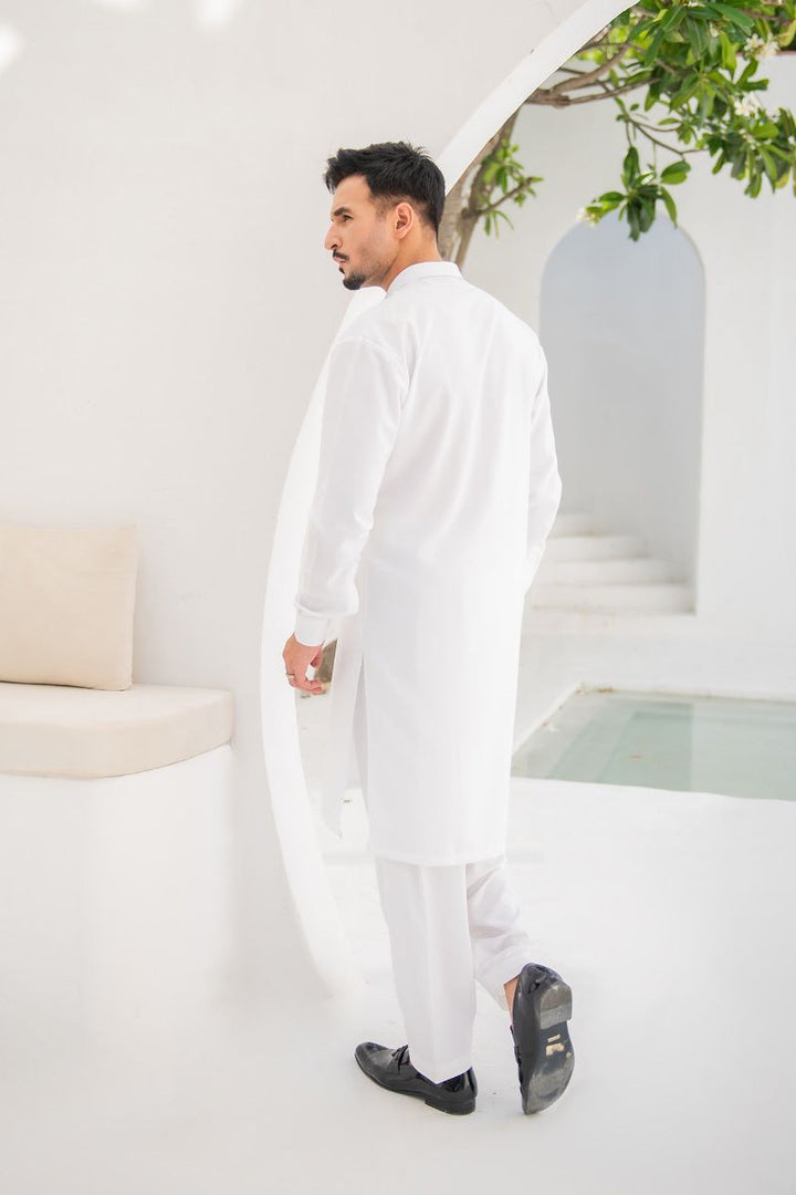 Shahjahan - Wash & Wear - Off White Kameez Shalwar - 2 Piece