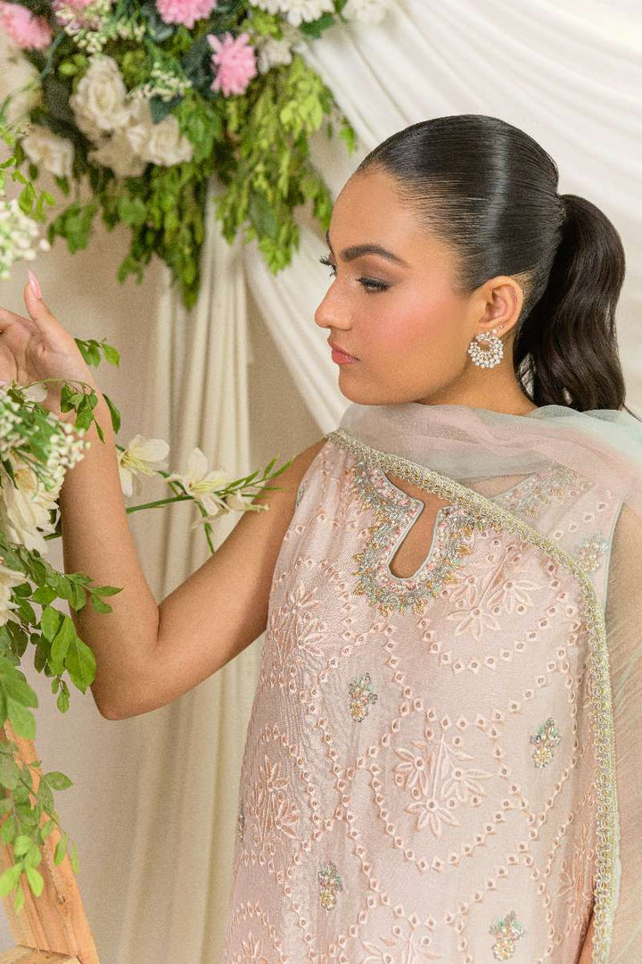 Alishba Kashif - Mahrosh - Peach - Tusser Silk - 3 Piece