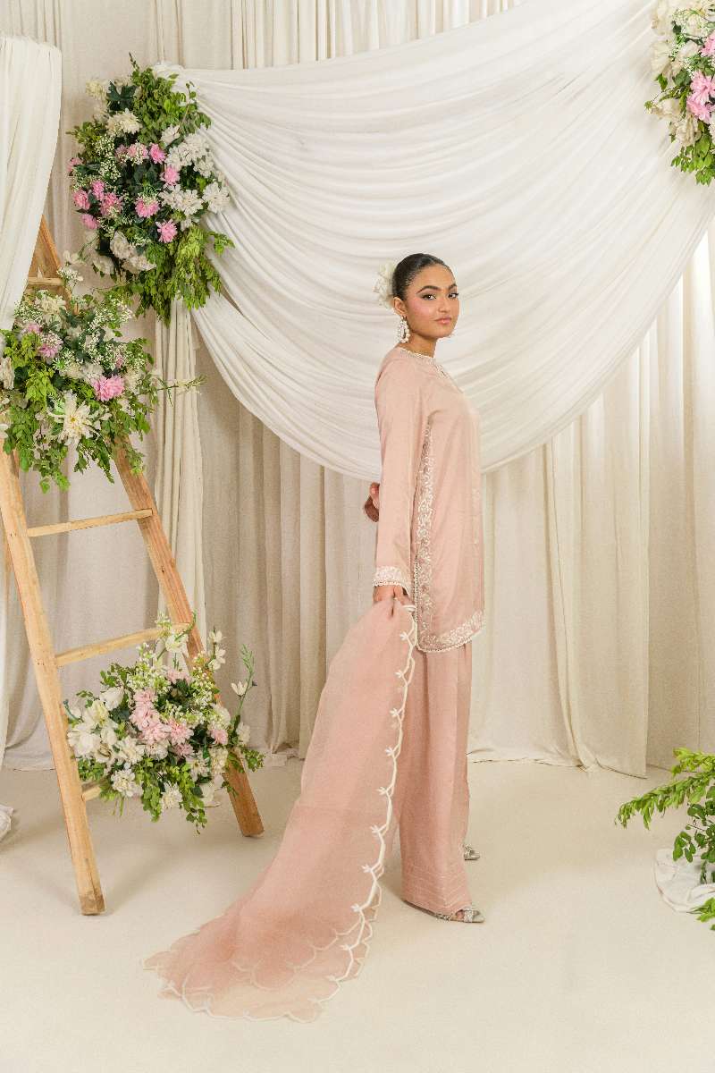 Alishba Kashif - Belle - Blush Pink - Viscose Silk - 3 Piece