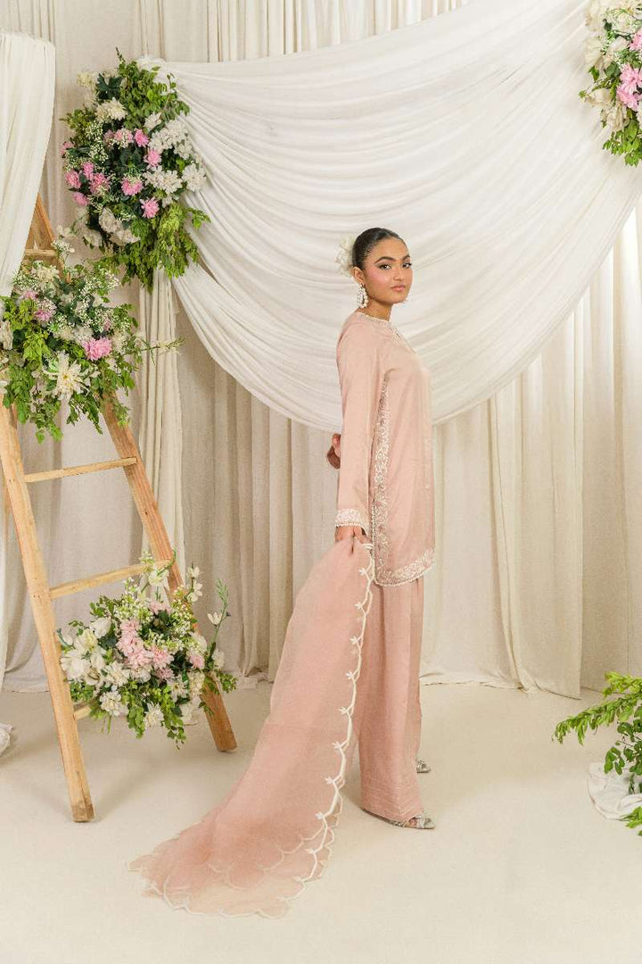 Alishba Kashif - Belle - Blush Pink - Viscose Silk - 3 Piece