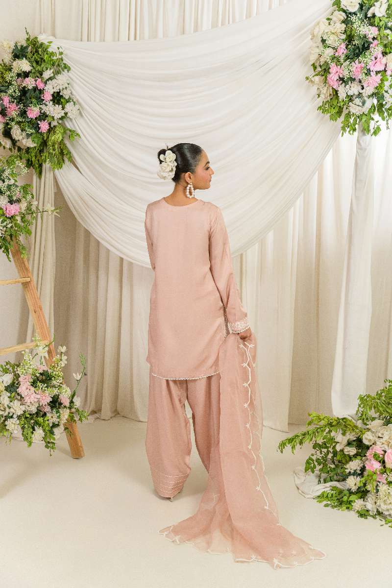 Alishba Kashif - Belle - Blush Pink - Viscose Silk - 3 Piece