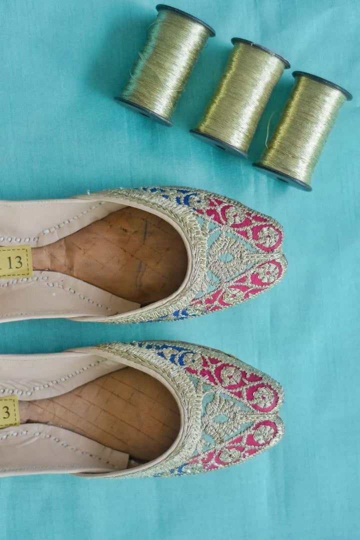 Chapter 13 - Anarkali Khussa - Mint/Golden - Studio by TCS