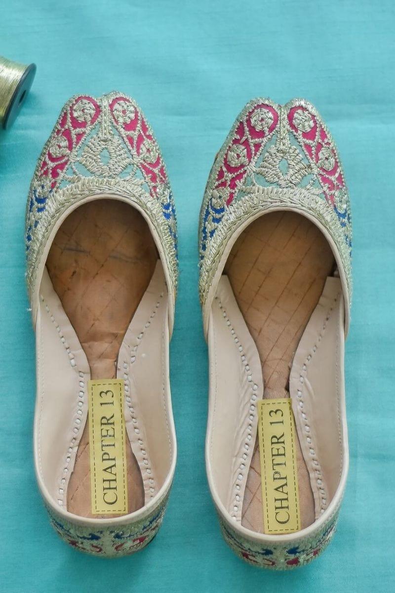 Chapter 13 - Anarkali Khussa - Mint/Golden - Studio by TCS