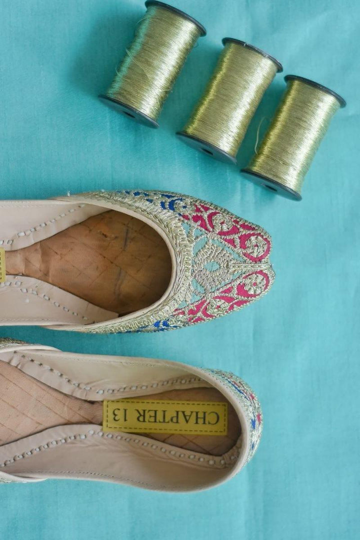 Chapter 13 - Anarkali Khussa - Mint/Golden - Studio by TCS