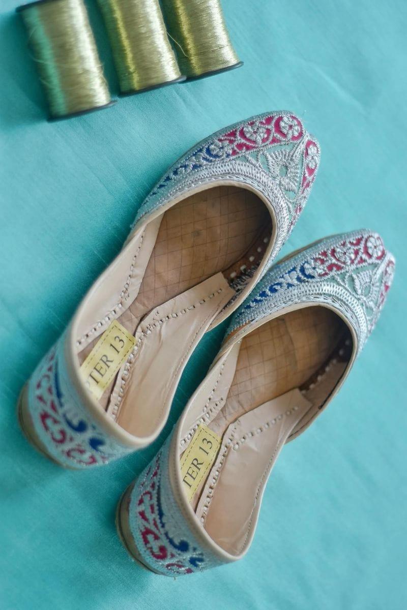Chapter 13 - Anarkali Khussa - Mint/Silver - Studio by TCS
