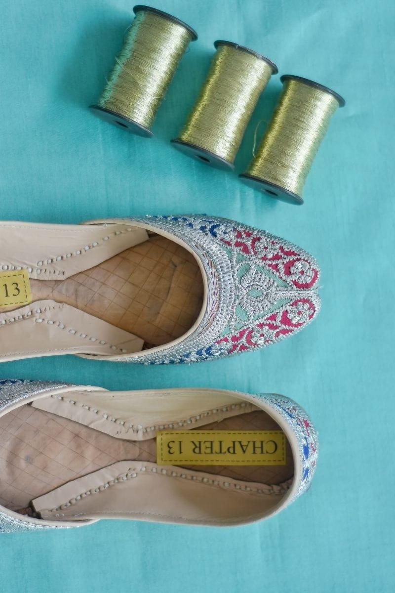 Chapter 13 - Anarkali Khussa - Mint/Silver - Studio by TCS