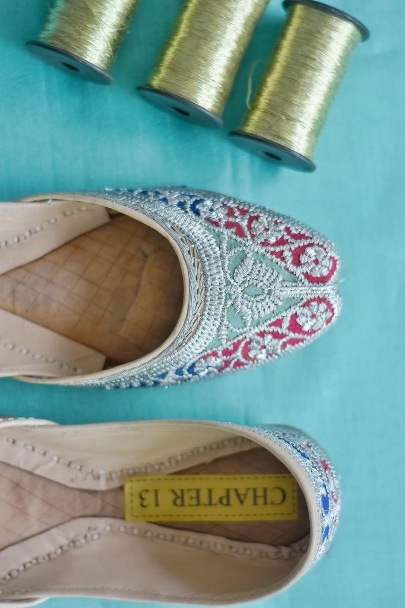 Chapter 13 - Anarkali Khussa - Mint/Silver - Studio by TCS