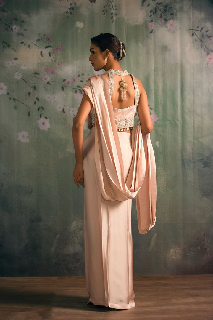 Yasmin Zaman Inaya Saree Pink 2 Piece