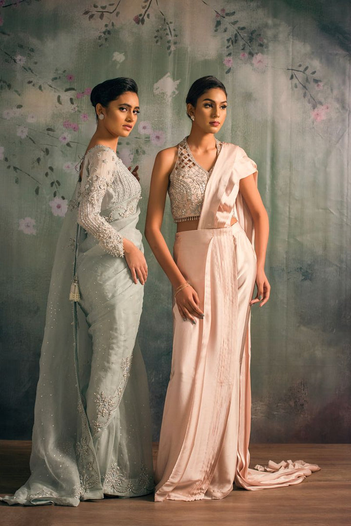 Yasmin Zaman Inaya Saree Pink 2 Piece