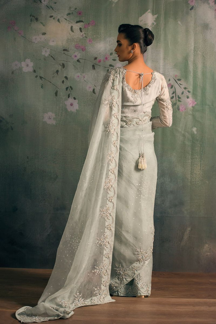 Yasmin Zaman Hamna Saree Blue 2 Piece
