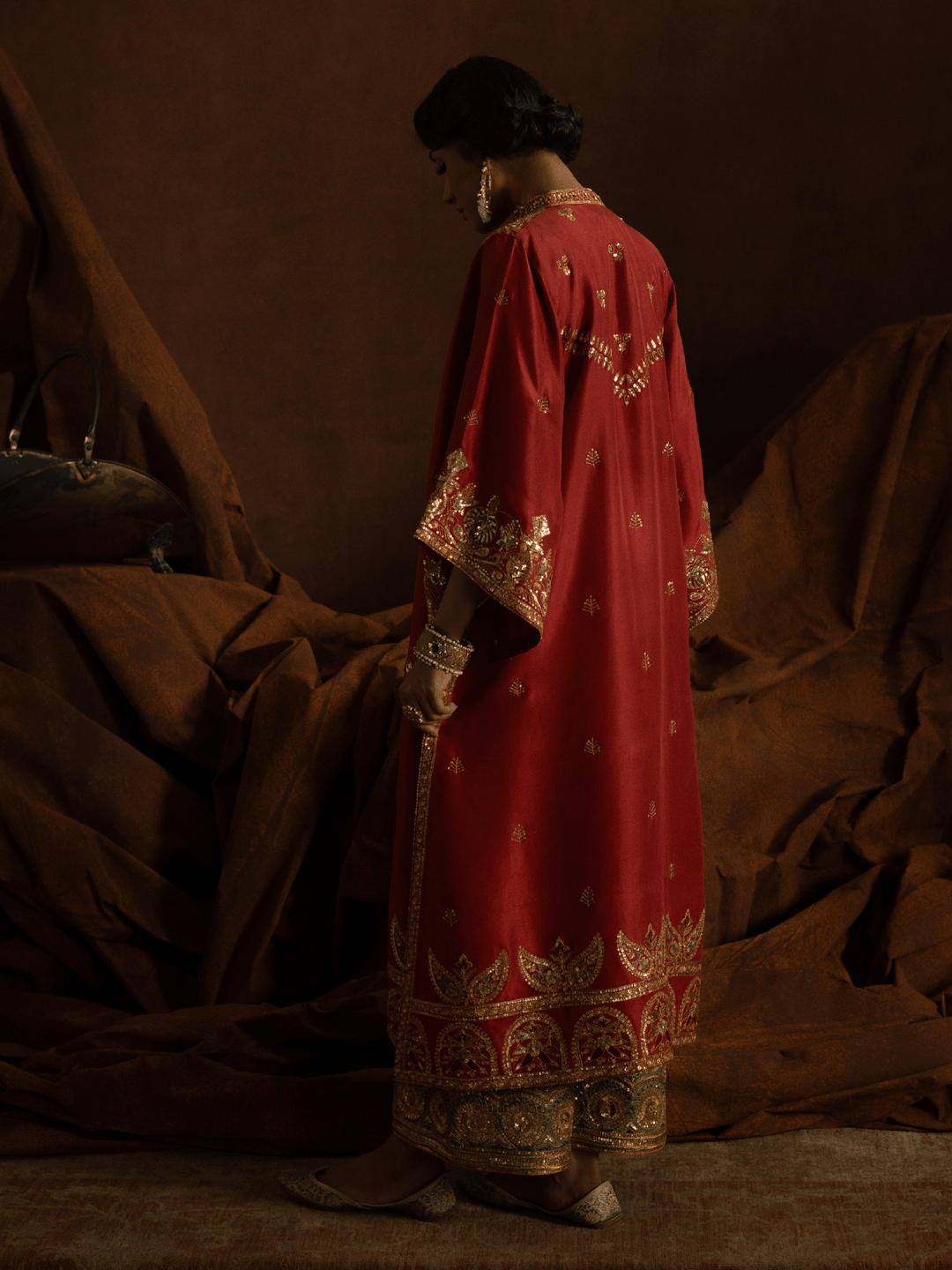 Sanam Chaudhri Delnavaz Rust 2 Piece
