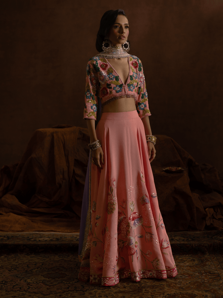 Sanam Chaudhri Fehroza Pink 2 Piece