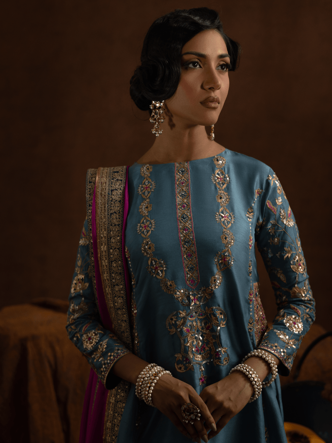 Sanam Chaudhri Navaz Teal 2 Piece