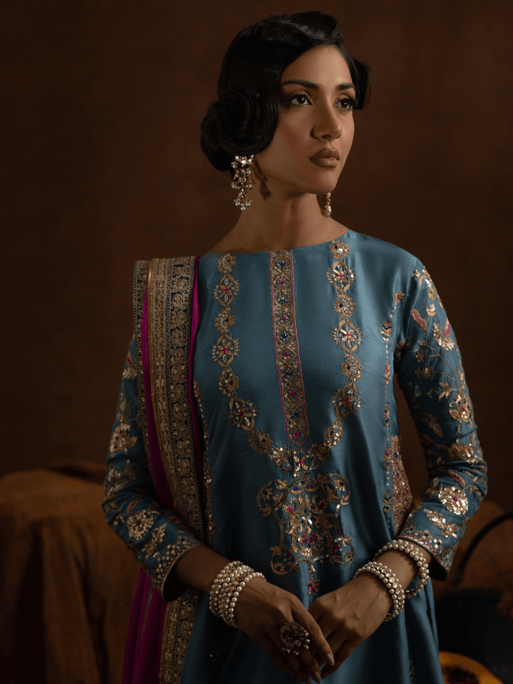 Sanam Chaudhri Navaz Teal 2 Piece