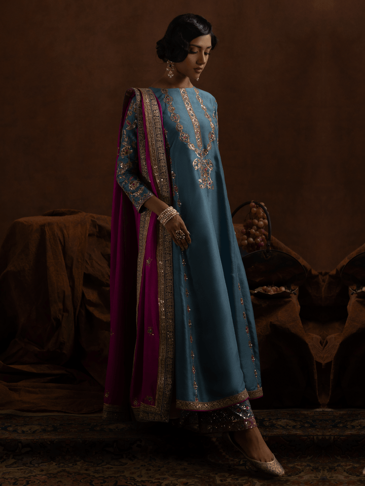 Sanam Chaudhri Navaz Teal 2 Piece