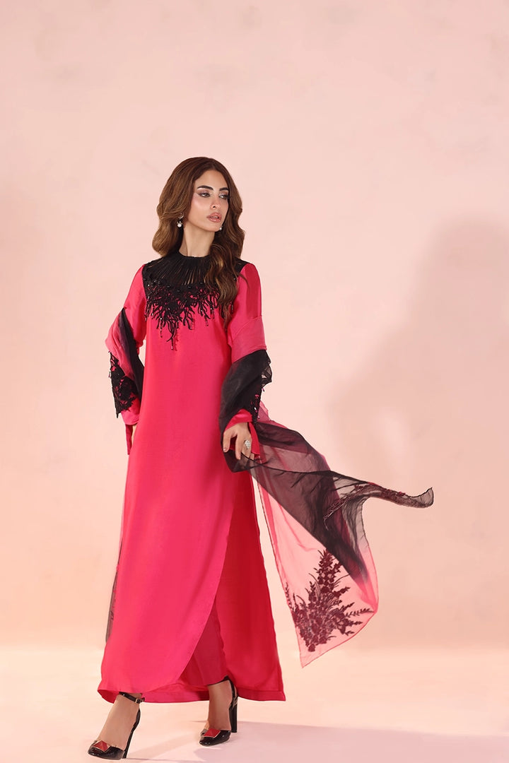 Musferah Saad - Dark Romance - Tissue,Silk & Organza - 3 Piece