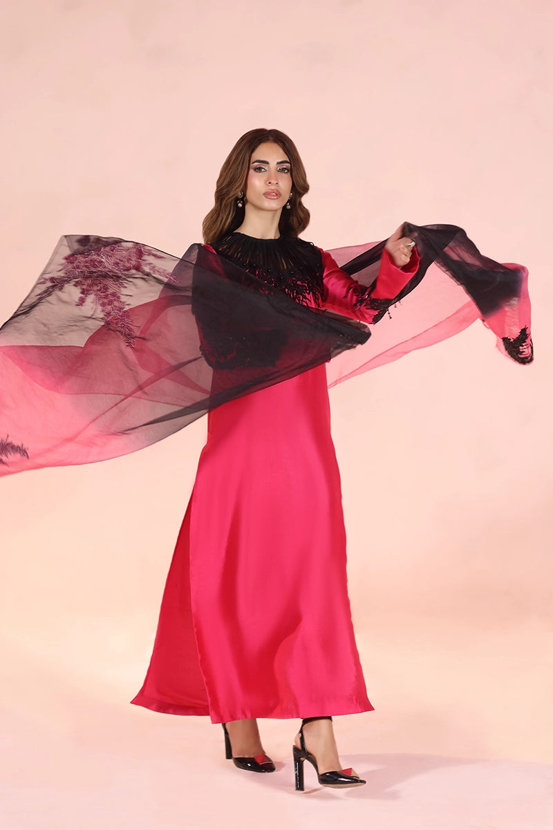 Musferah Saad - Dark Romance - Tissue,Silk & Organza - 3 Piece
