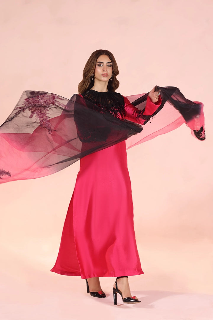 Musferah Saad - Dark Romance - Tissue,Silk & Organza - 3 Piece