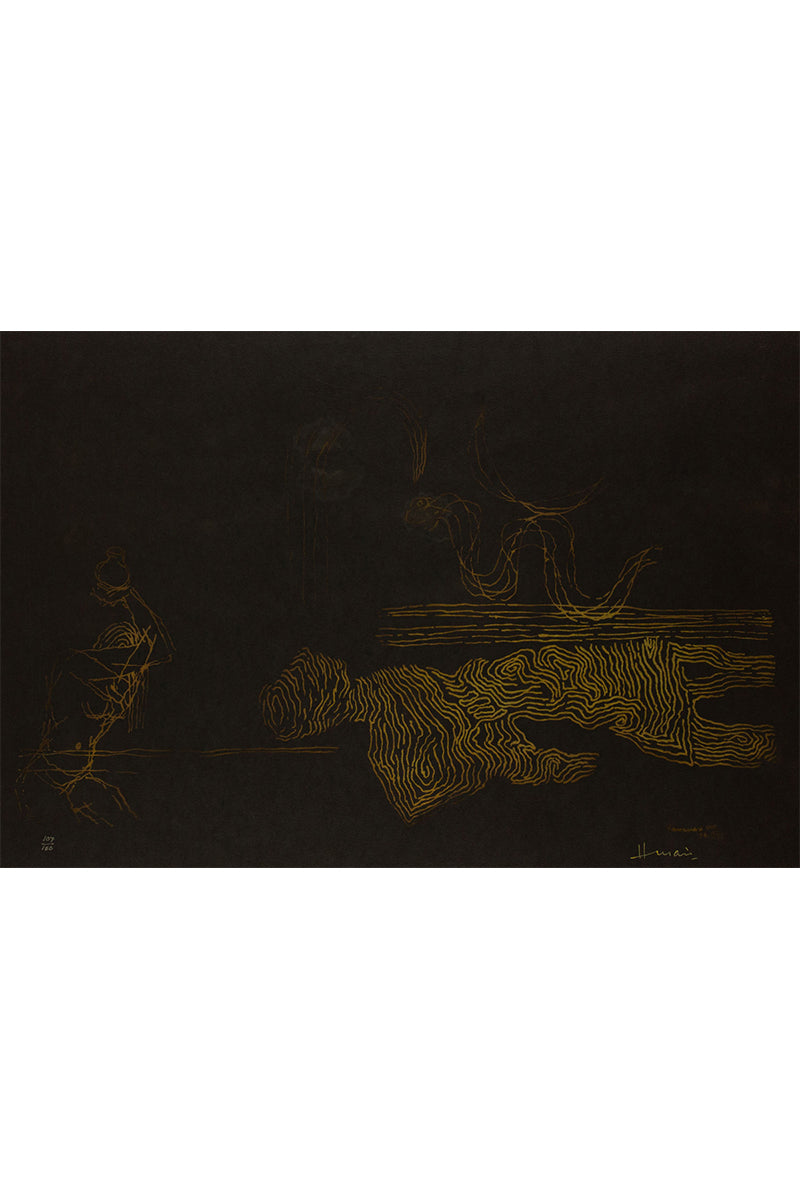 Dawani Art Gallery - Quran and Dove (107/150) by M.F. Hussain  - MFHU-03