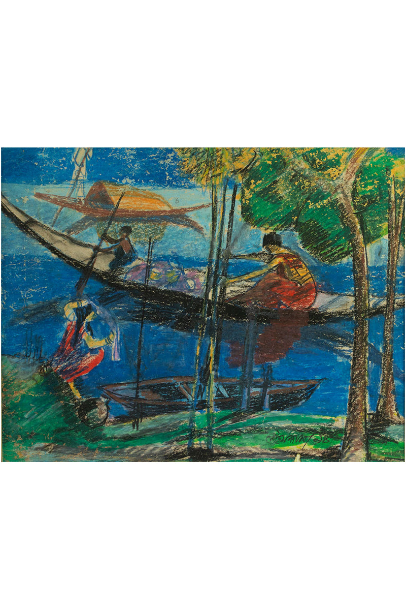 Dawani Art Gallery - Woman at Riverside by Nurul Islam - NUIS-01
