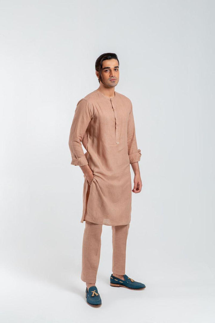 Deepak & Fahad - BAL-M005 - Coffee Pink - Woven Cotton - 2 Piece