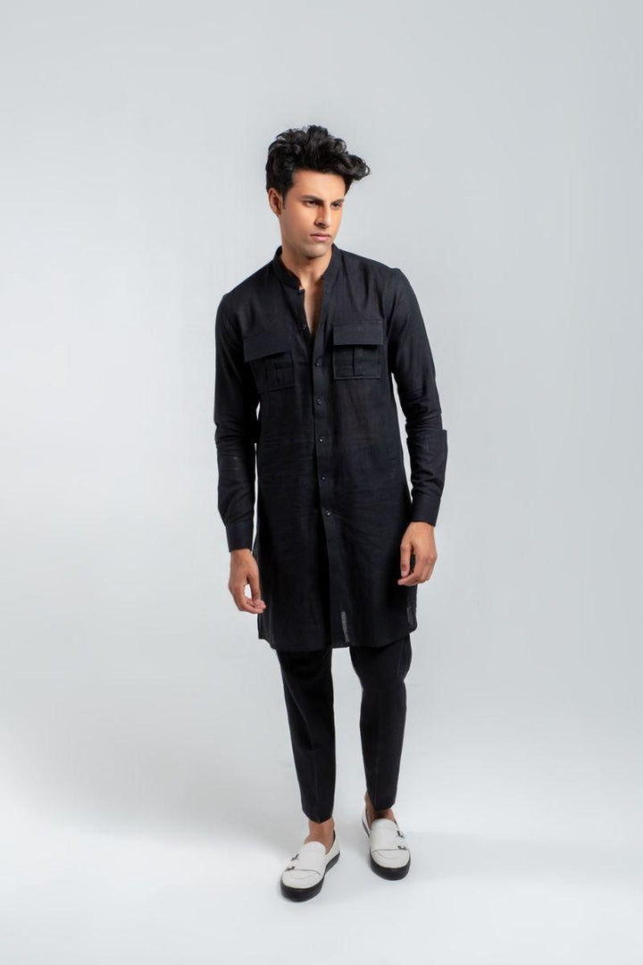 Deepak & Fahad - BAL-M009 - Black - Woven Cotton - 2 Piece
