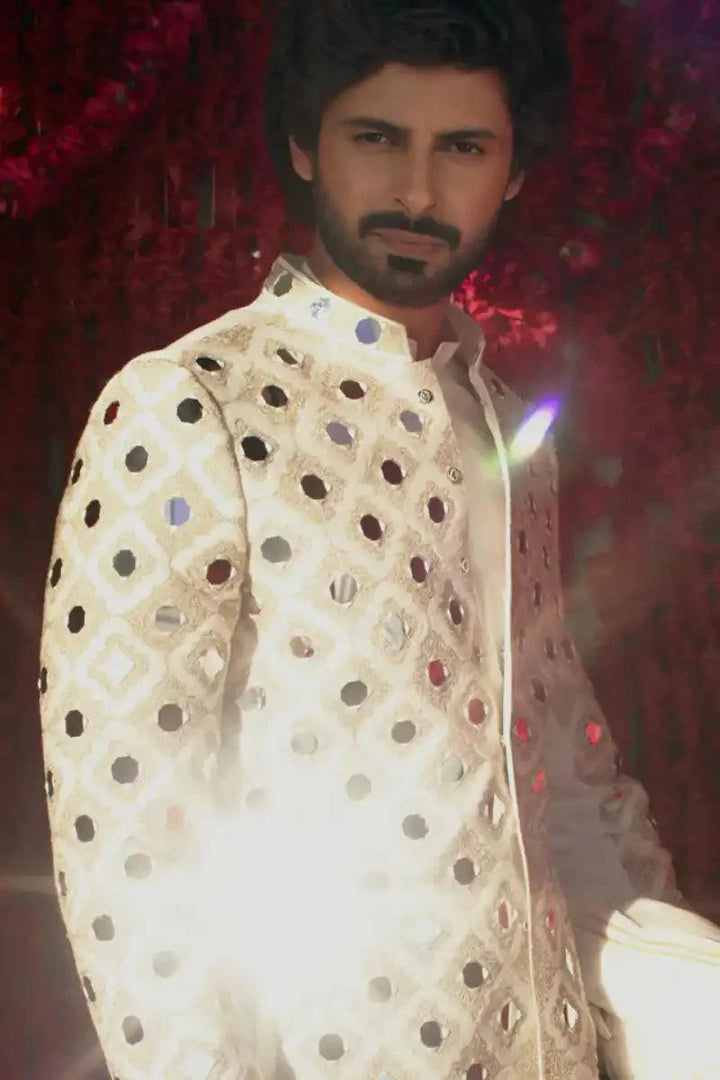 Deepak & Fahad - SHAJAR - White - 3 Piece
