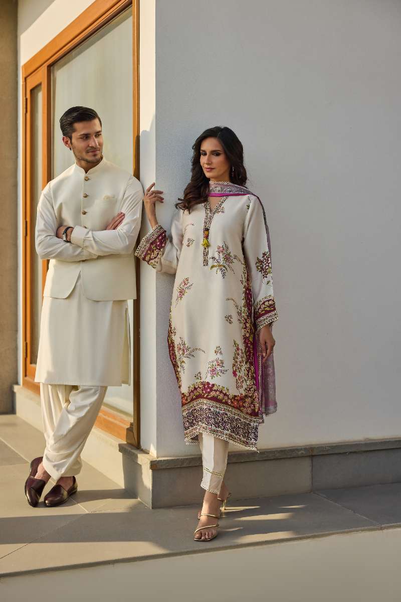 Deepak Perwani - Florent Silk Suit For Women - 3 Piece