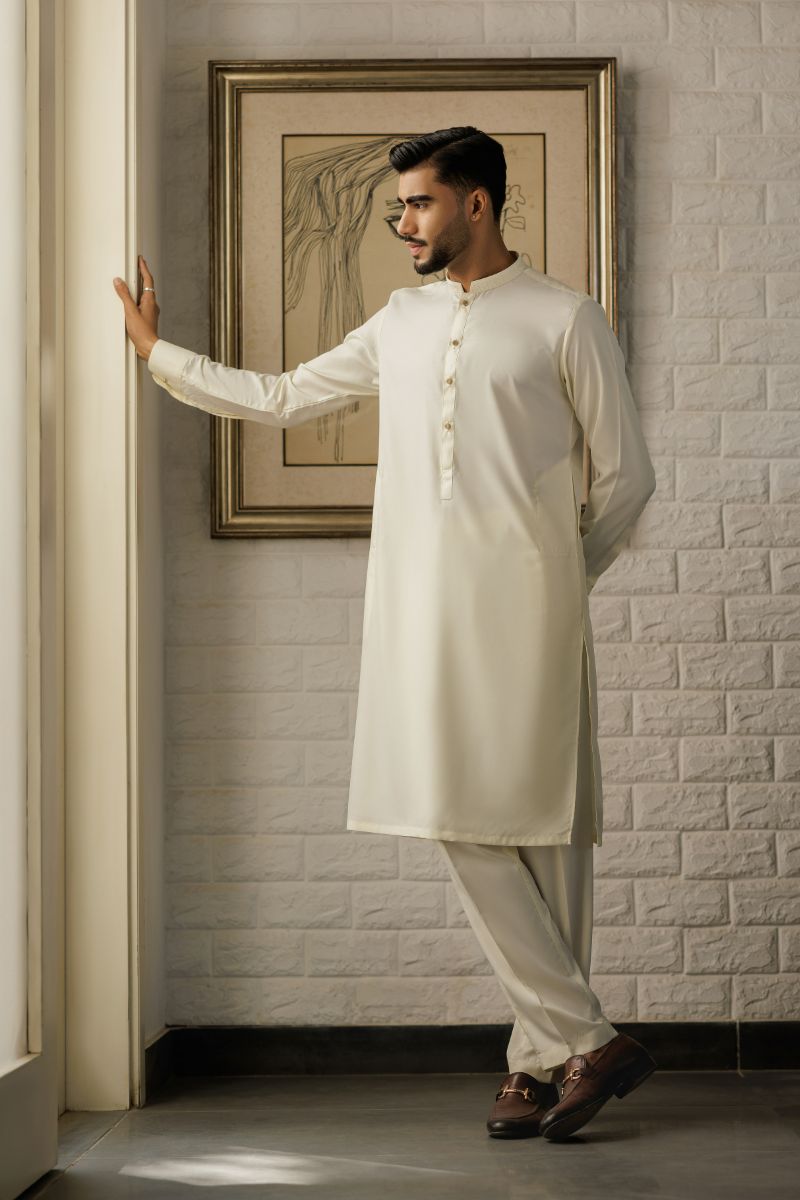 Deepak Perwani - Jkt1458 & Kas899 - Off-White - 3 Piece
